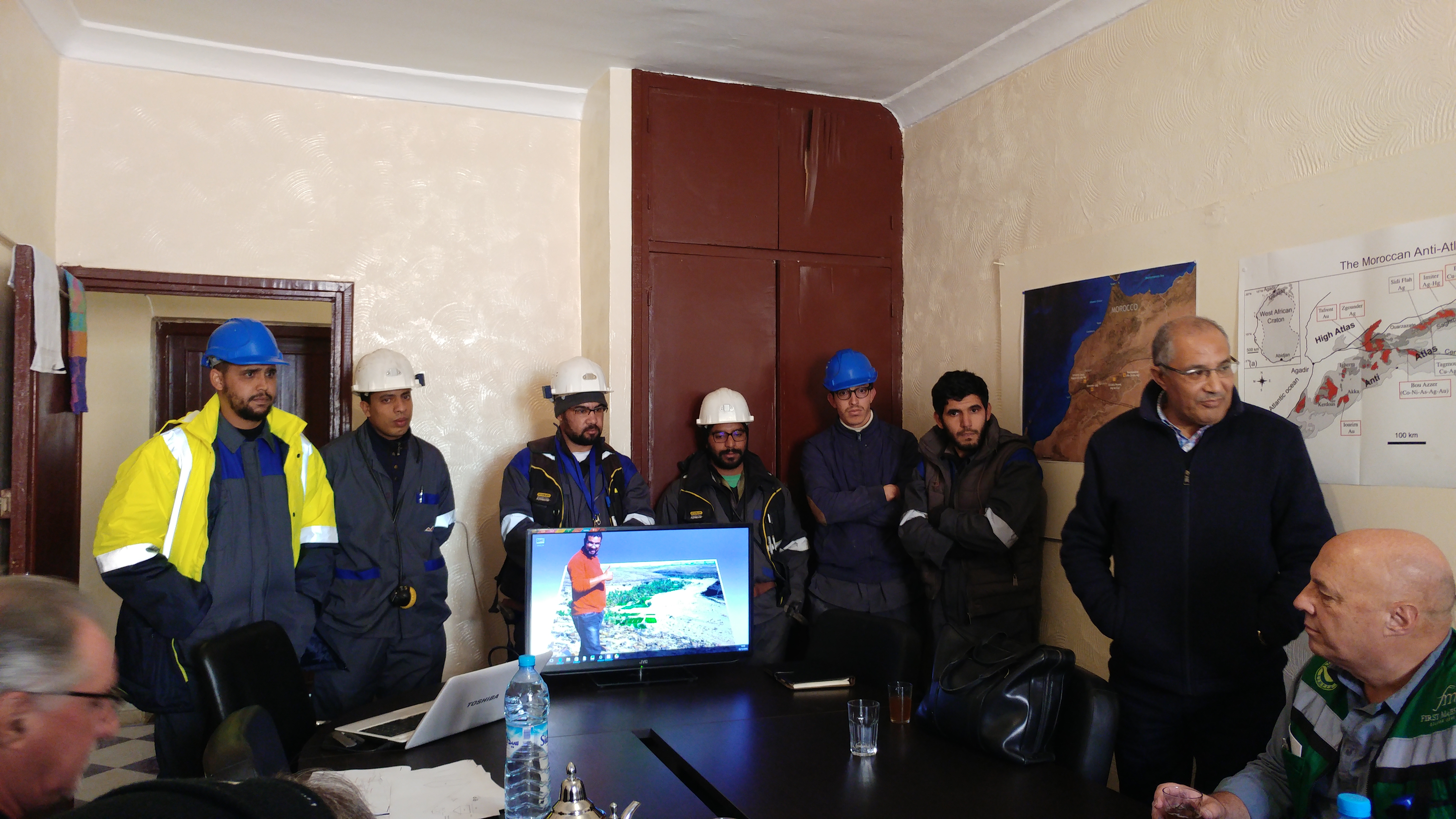 Presentation at the Zgrounder mining office