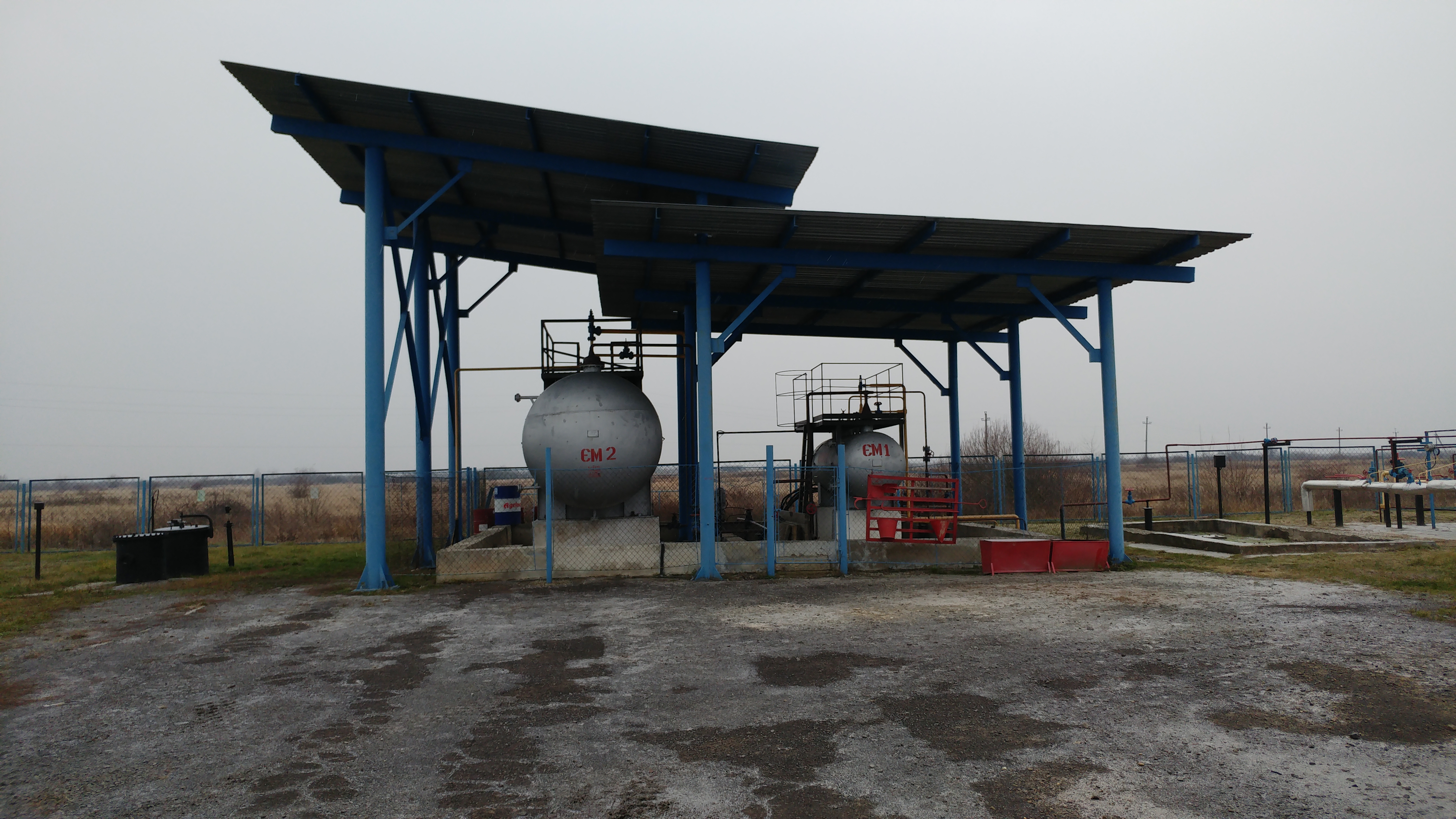 Methane storage facility